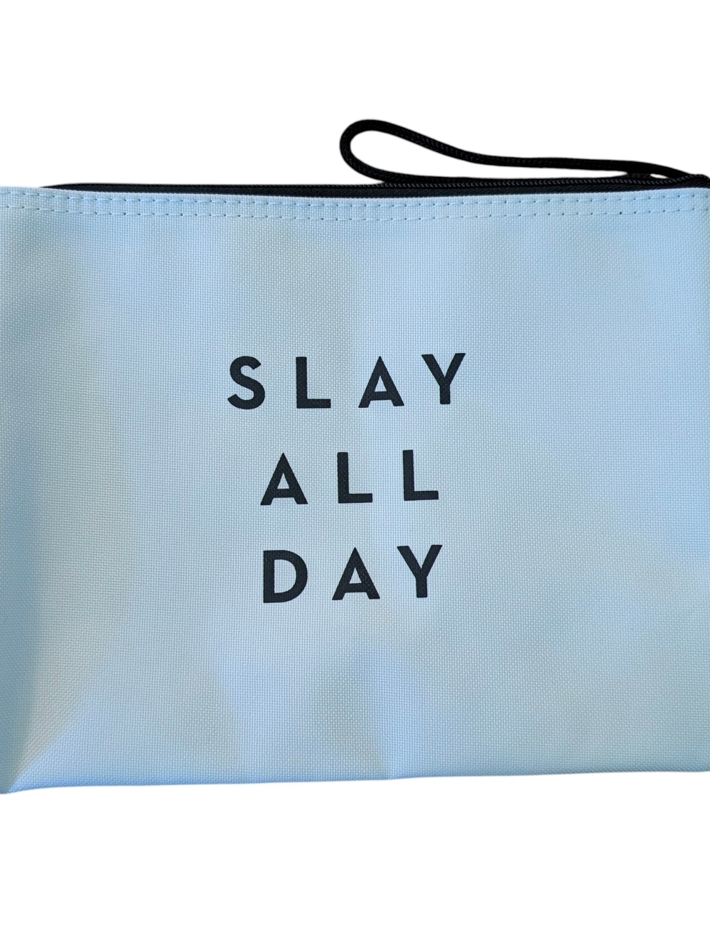 SLAY ALL DAY White Wrist Pouch